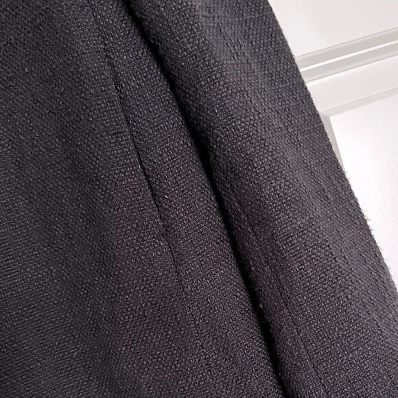 H & M H&M | Charcoal Gray Tweed Jacket Coat Blazer with Gold Details | Size 6 - Picture 3 of 7